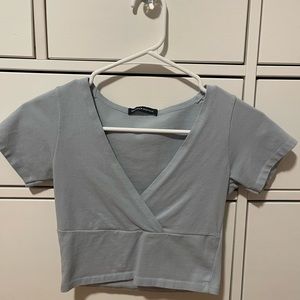 brandy melville blue crop top